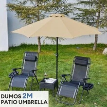 Outdoor Sunshade Courtyard Balcony Folding Umbrella Leisure Straight Pole Umbrella - Caqui - Ver 5