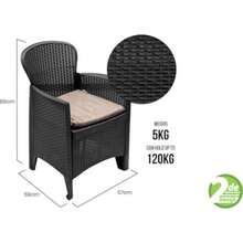 Set da tavolo e sedie da esterno - Antracite - Visualizzare 2