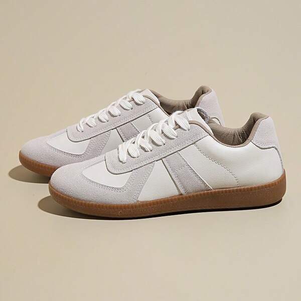 أحذية نسائية كاجوال مسطحة ذات أصابع مستديرة اللون، تنفس وليونة مرنة، أحذية رياضية غير متعبة للأنشطة الداخلية/الخارجية، المشي، ركوب الدراجات، الاستخدام اليومي، موديل جديد للخريف