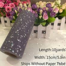 Polka Dot Sequin Mesh Rolls - 10/50 Yards Polka Dot Mesh Netting For Christmas/New Year/Valentine/Wedding/Birthday/Halloween Decoration Tutu Skirts, Gift Wrapping, Party Decor