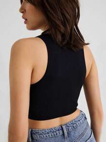 2pcs Women Multicolor Sports & Yoga Set, V-Neck Crop Top, Nylon Moisture Wicking Breathable Seamless Knit Sports Cami, Casual Open Back Base Layer Top