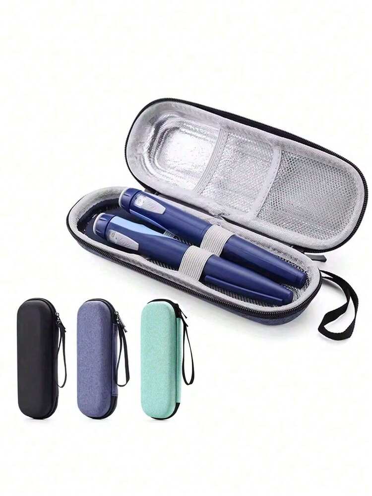 Bolsa Térmica Portátil Isolada para Insulina - Pode Conter Bolsas de Gelo, Leve e Fácil de Carregar, Design com Zíper, Bolsa de Armazenamento de Viagem, Bolsa de Emergência, Bolsa Médica, Bolsa Térmica Portátil para Medicamentos, Adequada para Canetas de Insulina e Medidores de Glicose, Acessórios de Praia, Acessórios para Carro, Essencial para Viagens de Verão, Férias, Volta às Aulas - Multicolorido - Visão 9