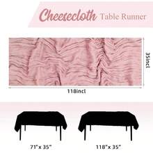 eluckya 1/6/12Pcs Tulle Table Runner Set, Bohemian Style Tulle Table Runner, Balinese Pleated Chiffon Tablecloth, Suitable For Weddings, Birthday Parties, Table Decorations, Home Decorations, Room Decorations, Kitchen Decorations, Valentine's Day Decorations, Best Friends Day Decorations, Party Decorations, Wedding Supplies, Wedding Decorations, Carnivals, Bridal Gifts, Bachelor/Bachelor Parties, Baby Showers. - Bột tro - Xem 4