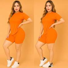 Women Two-Piece Outfits - Orange - View 2