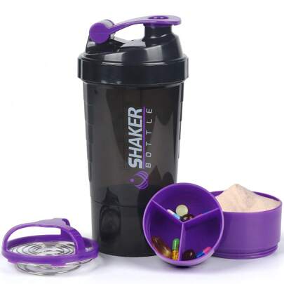 Plastic Shaker Cup For Protein Powder And Smoothies, Sports Water Bottle For Running And Fitness