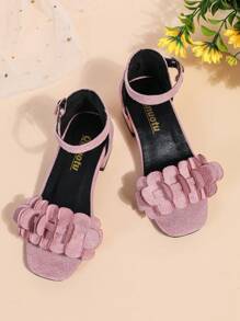 Mädchen Sandalen, Klettverschluss mit Strass Schnalle, Koreanischer Prinzessin Sommerstrand Schuhe, High Heel, rote Aufführungsschuhe für Kinder in Größeren Größen