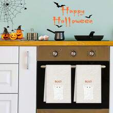 2/4 Paños de cocina con estampado de fantasmas, Halloween, súper absorbentes de microfibra moderna, paños de cocina para cocinar y hornear, paños de cocina estampados, trapos de limpieza, toallas de mano, súper suaves y muy absorbentes, gran regalo para vecinos, madres, amigos, cumpleaños, Halloween, inauguración de la casa, decoración de cocina, artículos esenciales para el hogar