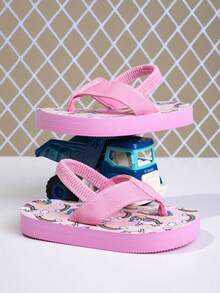 儿童人字拖，男童女童夏季沙滩防滑拖鞋 - 粉色 - 查看 4