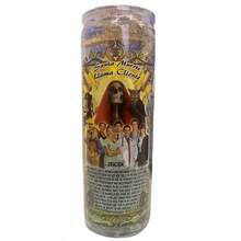 Santa Muerte Dólar 15 cm Vestida + Veladora De Gel Santa Muerte Llama Clientes - Abundancia Económica, Atracción Del Dinero, Suerte Financiera, Riqueza - Blanco y Negro - Ver 5