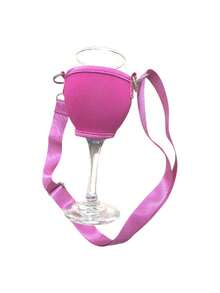 Portable Wine Glass Holder: This Durable Plastic Portable Wine Glass Holder With Adjustable Wine Glass Rack And Neoprene Wine Glass Sleeve Frees Up Your Hands To Fully Enjoy Your Drinking Experience. It Includes An Adjustable Stemware Rack, A Neck-Hanging Wine Glass Holder, And A Wine Glass Protector Sleeve. Additionally, It Comes With An Adjustable Strap, Making It An Ideal Choice For Parties, Outdoor Gatherings, Picnics, And Barbecues. - Multicolor - View 13