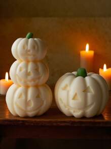 Halloween Pumpkin Candle Mold, DIY Pumpkin Wax Melt Mold, Fragrance Stone Decor Mold