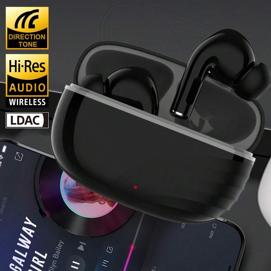 ‌Audífonos Inalámbricos TWS Bluetooth con Control Táctil - negro y gris - Ver 1