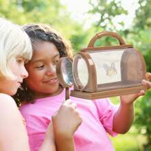 Robotime Set de explorador y atrapainsectos Robud para niños: set de aventura al aire libre con red para mariposas, lupa y libro de insectos. Equipo educativo de acampada para niños y niñas de 3 a 12 años.