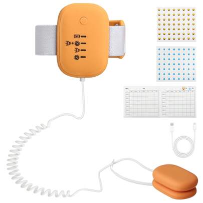 Orange Teen Bedwetting Sensor Monitor – Loud Sound & Strong Vibration Night Pee Alarm (For Potty Training)