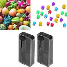 Zestaw 100 sztuk wybuchających kulek papierosowych DIY Push Rod Box z mieszanymi owocami, czarnym lodem i mentolem - wkłady do szczotki wzmacniające smak dla palaczy, przenośne, przezroczyste opakowanie, wzmacniające smak, transparentna konstrukcja, łatwy dostęp, akcesoria do palenia, kompaktowe przechowywanie, trwały pojemnik, nowoczesne palacze