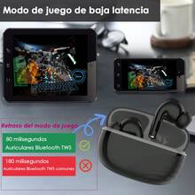 ‌Audífonos Inalámbricos TWS Bluetooth con Control Táctil - Rojo y blanco - Ver 5