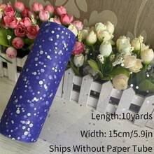 Polka Dot Sequin Mesh Rolls - 10/50 Yards Polka Dot Mesh Netting For Christmas/New Year/Valentine/Wedding/Birthday/Halloween Decoration Tutu Skirts, Gift Wrapping, Party Decor