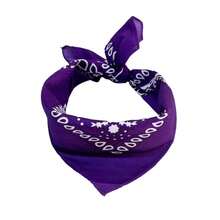 Printed Polyester Bandana Scarf Various Colors 1 Unit - Púrpura claro - Ver 3