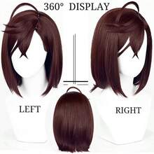 Momo Ayase Cosplay Wig Seiko Ayase Cosplay DAN DA DAN Dark Brown Wig With Bangs For Women Girls For Halloween Party (Brown)
