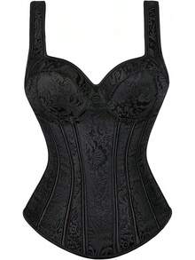 Overbust Corset Tops For Women: Plus Size Pirate Costume Women - Straps Bustier Corsets For Theme Party Costumes - 寶藍色 - 查看 7