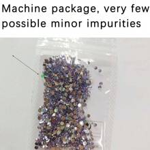 10000/5000 Pcs Bulk Pack 2-4mm Resin Non-Hotfix Rhinestone Loose Flat Bottom Plastic Crystal DIY Sparkly Strass Stones, Diamond Art Supplies