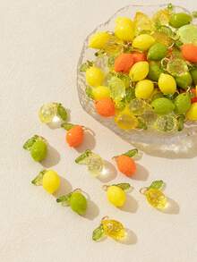 10-50pcs 3D Lemon Shaped Resin Crafts DIY Pendant Accessories - Mixed Yellow - View 21