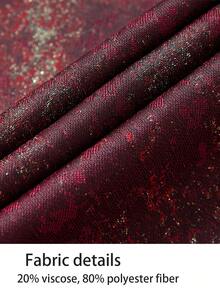 Men's  Gradient Graffiti 3-Piece Suit Set - Blazer, Vest & Stretch Waist Black Pants Edgy & Stylish - Red and Black - View 3