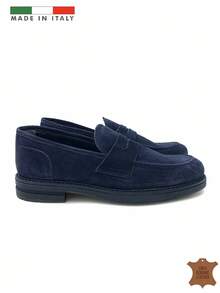 手工製作的義大利絨面革樂福鞋