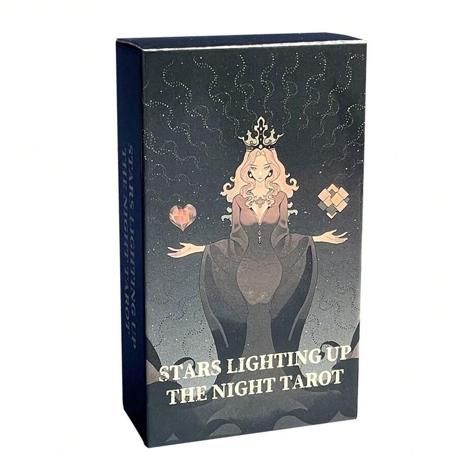 Stars Lighting Up The Night Tarot Cards, English Divination Paper Cards Game For Parties - Brown - View 1