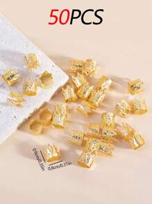 200 件/100 件/50 件混色皇冠辫子发珠夹，DIY 珠宝配饰，金属嘻哈朋克发饰，爪夹，发爪，发夹，发夹，发夹 - 彩色 - 查看 16