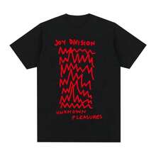 Unknown Pleasures By Joy Division (1979) T-Shirts Cotton Men Round Neck Clothes New Women's UniSexs Oversized Casual Loose Top - Black - View 1