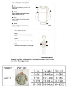 Baby Girls Peter Pan Collar Embroidered Long Sleeve Bodysuit, Suitable For Spring & Autumn