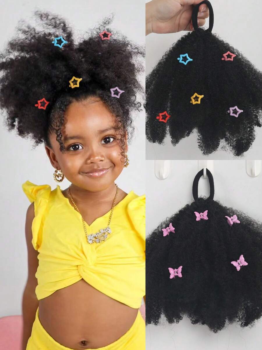 1 pieza Suave y lindo Coletero de 8 pulgadas para niños, banda elástica para el cabello con giro, tamaño mini, esponjoso y elástico, adecuado para niñas bebé