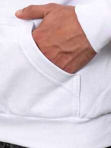 Casaco de Frio Spider Scream Moletom Canguru Masculino Streetwear Com Capuz - Branco - Visão 5