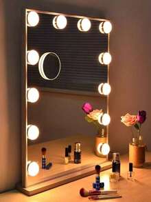 Kit de Iluminación LED para Espejo de Tocador, Bombillas de Luz Blanca Regulable Ideal para Maquillaje, Peinado y Decoración del Hogar - Blanco - Ver 2