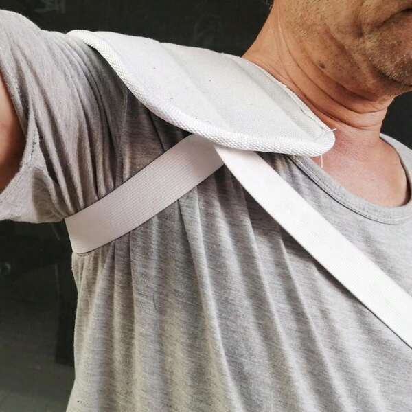 (1 pièce/blanc) Protection d'épaule en toile épaissie, protection d'épaule double couche résistante à l'usure pour le transport de marchandises, la protection du travail, le chargement et le déchargement du ciment