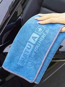 Dickes saugfähiges Auto-Wasch-Handtuch, extra großer Glasreinigungspinsel Auto-Reinigungstuch. Auto-Innenraum-Reinigungstuch (Handtuch mit zufälligem Buchstabenmuster) - Verschiedenfarbig - Übersicht 6