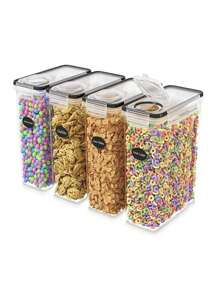 Contenitore per cereali e riso da 2,5 l con coperchio, set da 4/6 pezzi per la dispensa della cucina (acquistabili separatamente)