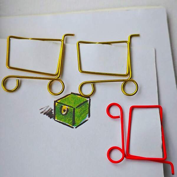 15/25pcs Cute Shopping Cart Paperclips - Decorative Bookmark Planner Clips For Office Supplies, Wedding Decor, Journal Accessories (Bulk Pack)