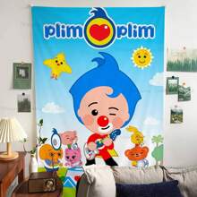 1pc Plim Plim Anime Tapestry Hippie Flower Wall Carpets Dorm Decor Wall Hanging Home Decor