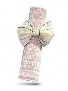 一套四季通用汽车座椅垫套，柔软毛绒可爱少女风粉色汽车座椅垫，格子图案舒适汽车座椅垫 - 粉色 - 查看 20