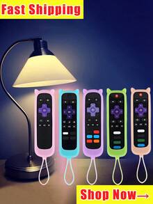 Ốp điều khiển từ xa TV cho điều khiển Roku TV/Điều khiển đơn giản Roku/Điều khiển giọng nói Roku dùng cho văn phòng, nắp pin điều khiển giọng nói, vỏ silicon đa năng phát sáng trong bóng tối, không bao giờ làm mất nắp pin, tương thích rộng rãi, nhiều màu sắc, vỏ có thể phát sáng trong bóng tối. Bảo vệ toàn diện, liền mạch, cách nhiệt chống mài mòn, thích hợp cho ngày lễ tình bạn, cún cưng, lễ hội hóa trang, trang trí tiệc tùng. - Nhiều màu - Xem 13