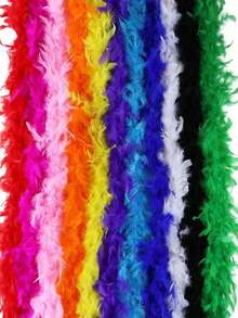 1 pezzo Boa di piume colorate da 2 metri, boa di piume per donne per ballo, matrimonio, festa di Ognissanti, decorazione per palcoscenico, accessori per feste, cappelli, sciarpe, adatto per feste di compleanno, Ognissanti, Natale, corse di cavalli, tea festa, Capodanno, concerti e decorazione per la casa, matrimoni da ballo, esibizioni sul palco, costumi da carnevale e accessori, forniture per feste, scelta ideale per regali