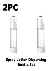 1pc Vacuum Press Bottle, 15ML/30ML/50ML/100ML, For Dispensing Lotion, Spray For Cosmetics, Skincare, Shower Gel, Shampoo And Perfume Travel Portable Empty Bottle