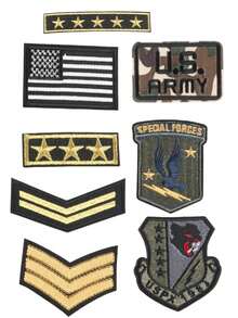 3/6pcs American Flag Tactical Patches, Heat Seal And Loop Backing, Suitable For Clothes, Backpacks, Hats, Vests, Bag Decoration - Green - View 14