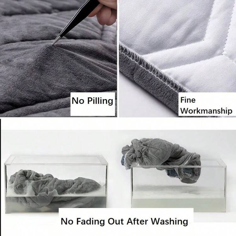 1 件全包天鹅绒床头罩超柔软光滑绗缝床头罩加厚纯色床背防尘保护罩 - 灰色 - 查看 5