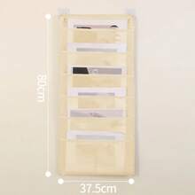 Bolsa de almacenamiento colgante para documentos, tabla de bolsillo de almacenamiento de tela Oxford, soporte plegable para archivos, organizador de tela en cascada para oficina QYHJ - cuadrícula gris - Ver 10