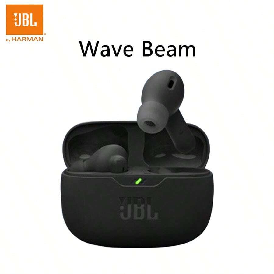 原装 JBL WAVE BEAM 无线蓝牙耳机支持 JBL 耳机 APP/32 小时播放时间 Vibe Beam TWS 真无线耳塞