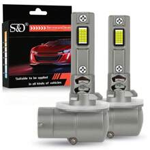 S&D Bombillas LED para faros delanteros de 20000LM H4 Canbus H7 H11 9005 HB3 9006 HB4 H27 880 881 Super brillantes de 12V 6000K CSP para automóviles - Blanco - Ver 5