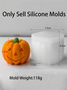 Halloween Pumpkin Candle Mold, DIY Pumpkin Wax Melt Mold, Fragrance Stone Decor Mold